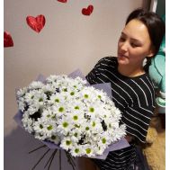 Букет Белыx хризантем
